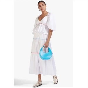 NWT STAUD | Sea White/Multi Color Skirt | US2